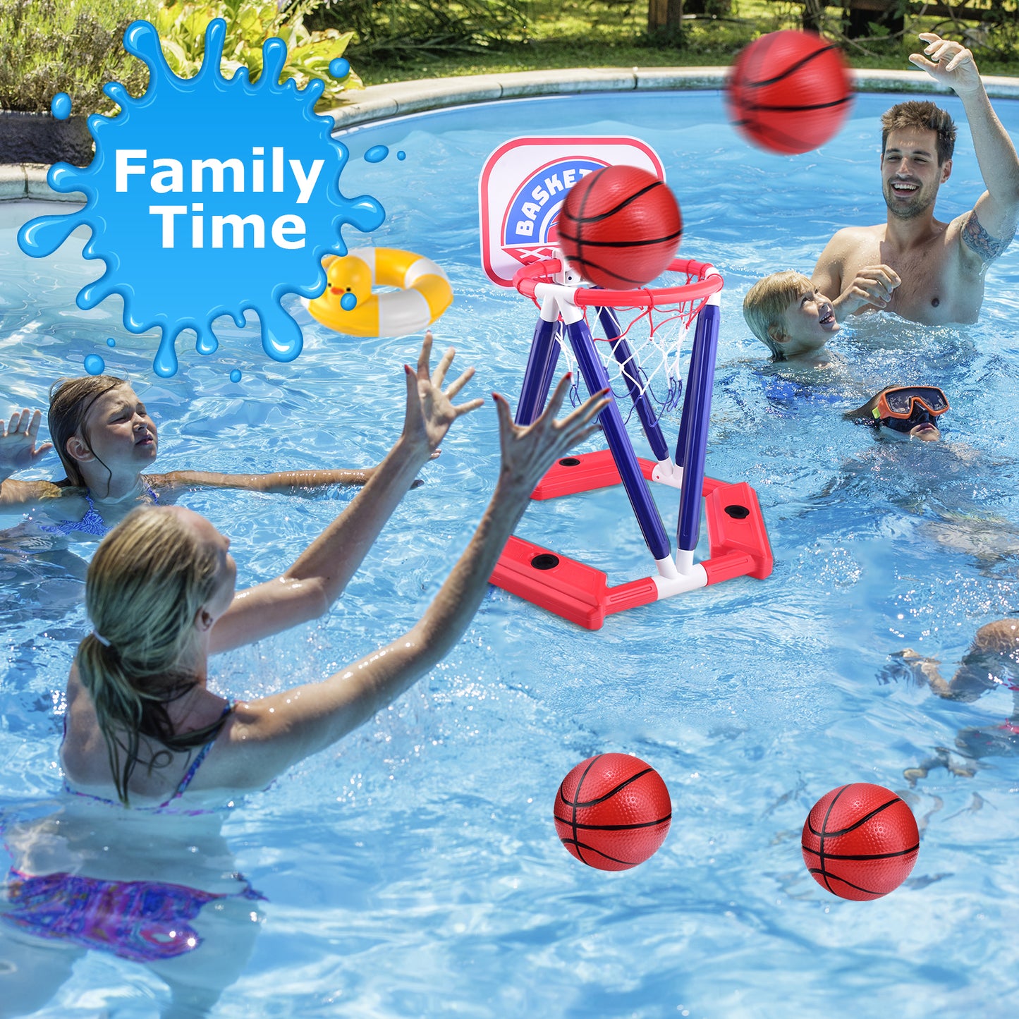 Casrra Pool Basketball Hoop Pool Toys for Kids Ages 8-12 Water Basketball Game