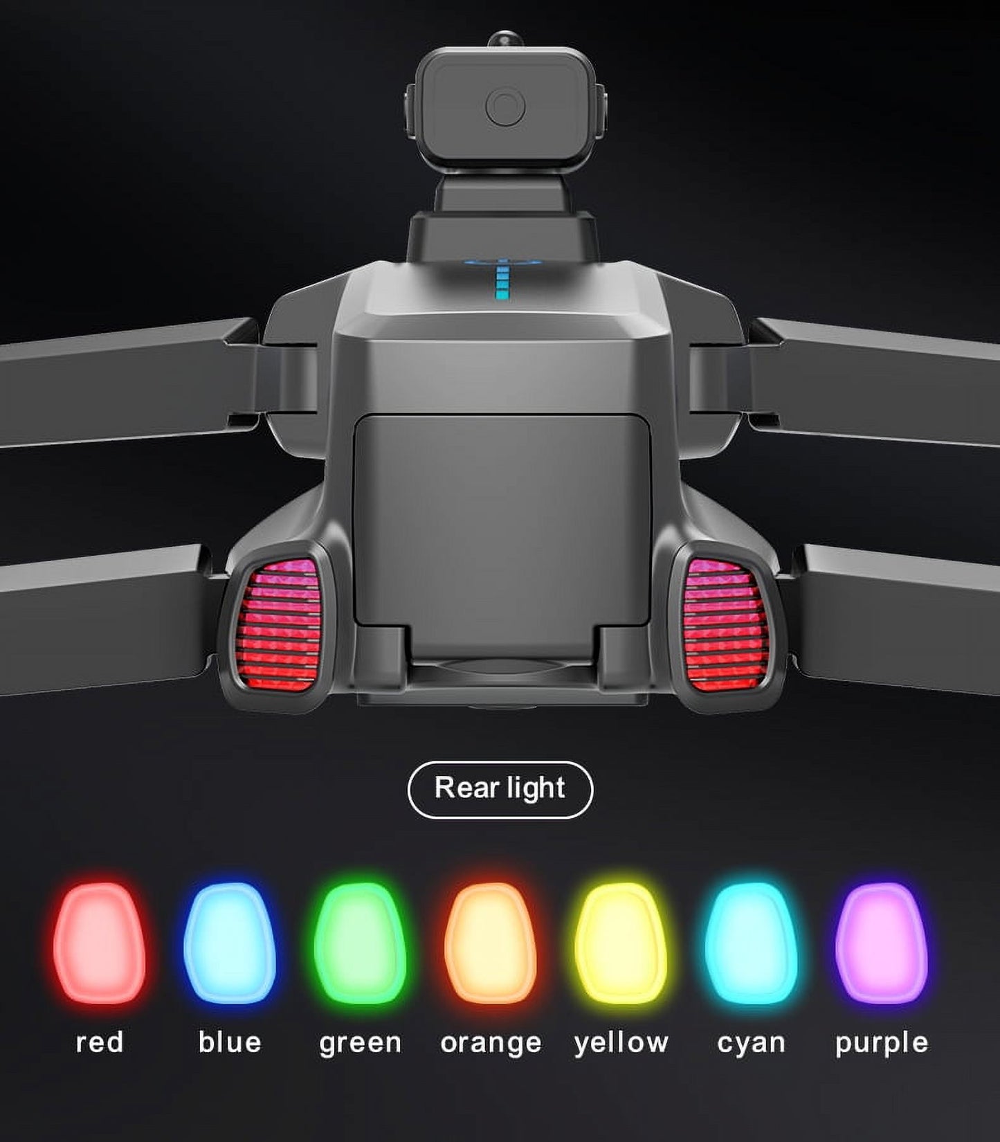 Casrra Four-Axis Brushless Drone 1080P HD FPV Camera Wifi RC Quadcopter, 360° Flip, Waypoint Flight, for Kids Adult and Beginners Black,2 Batteries