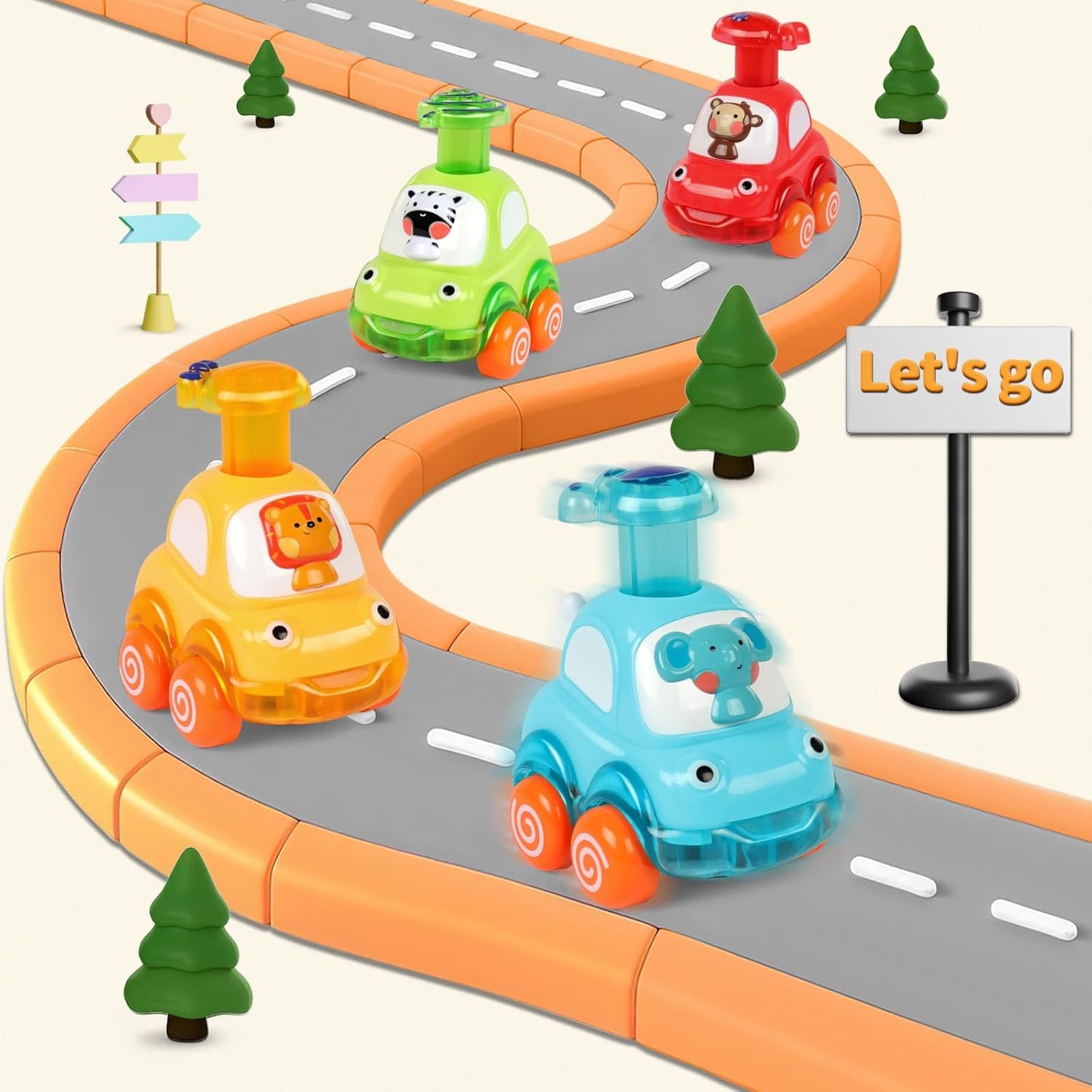 Casrra Animal Car Baby Toys for 1 2 Year Old Boy|First Birthday Gifts for Toddler Toys Age 1-2|1 2 Year Old Boy Birthday Gift for Infant Toddlers