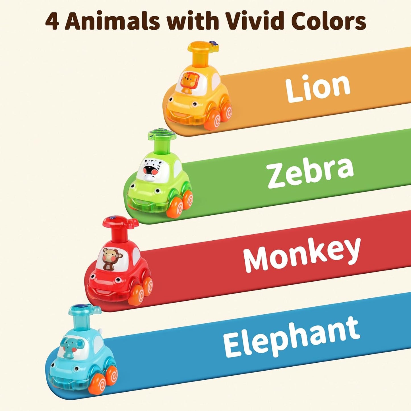 Casrra Animal Car Baby Toys for 1 2 Year Old Boy|First Birthday Gifts for Toddler Toys Age 1-2|1 2 Year Old Boy Birthday Gift for Infant Toddlers